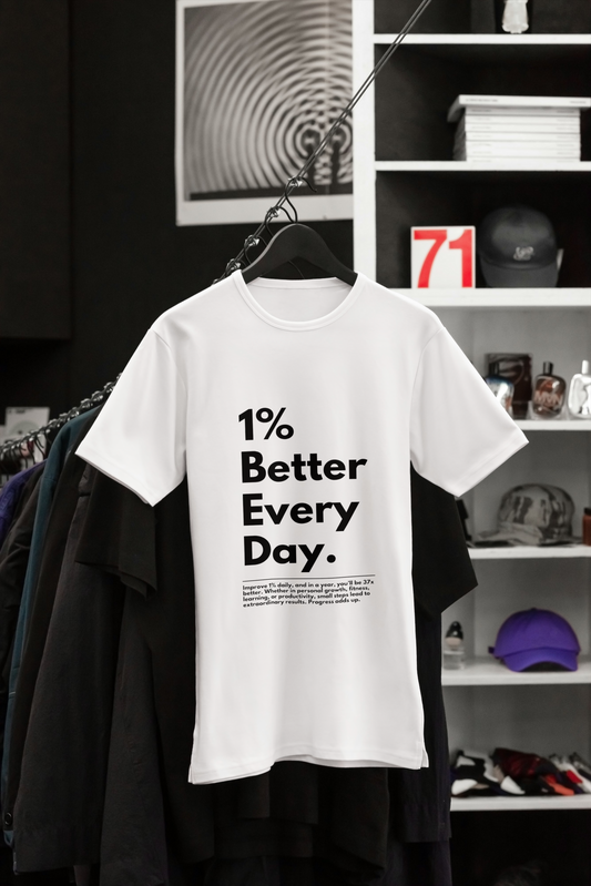 1% Better Every Day – Growth Mindset Unisex Standard Crew T-Shirt