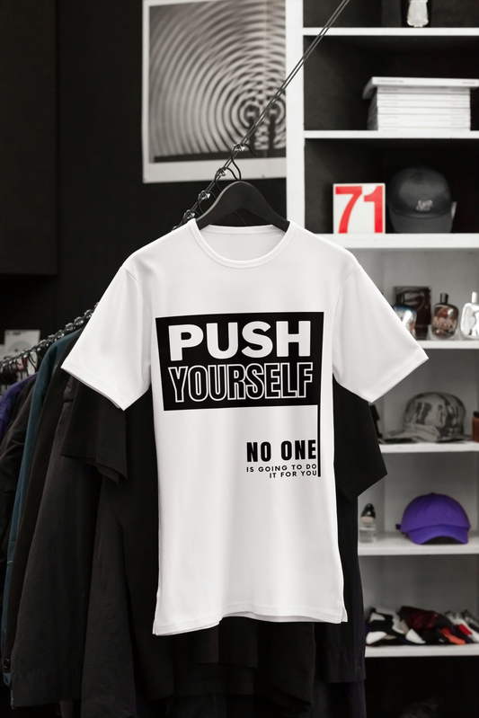 Push Yourself – No Excuses Unisex Standard Crew T-Shirt